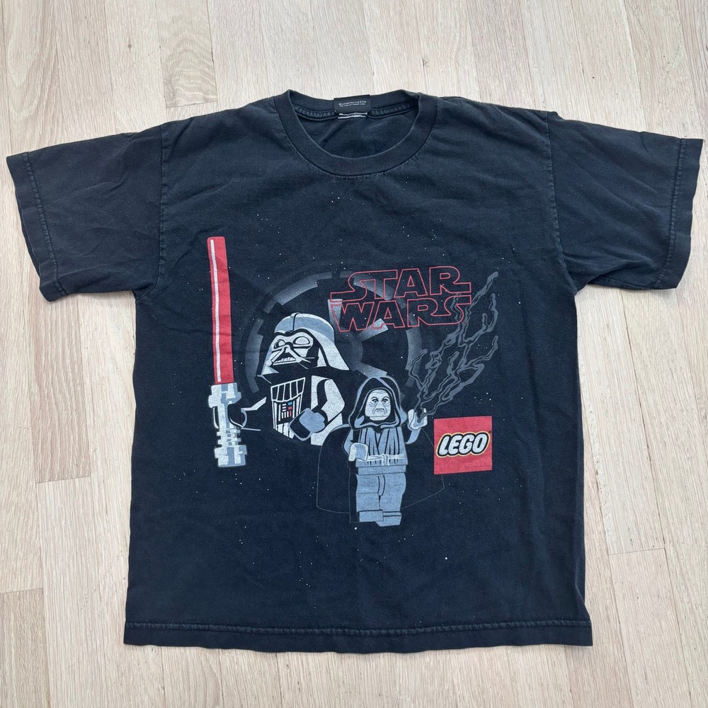 LEGO Star Wars T-Shirt Mens XS Black Good Used Condition Darth Vader Sith